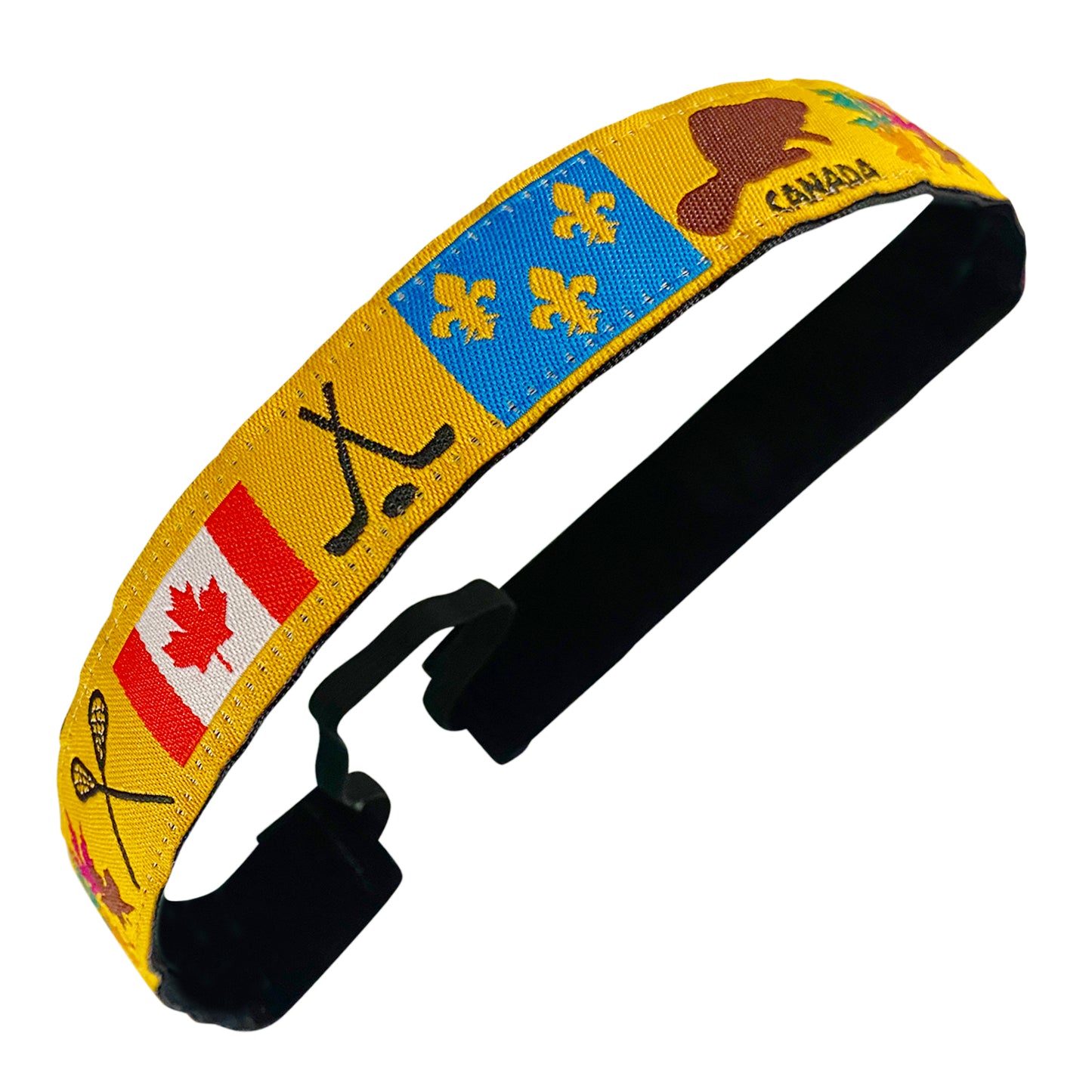 Country Pride | Oh Canada | Gold, Multi | 1 Inch Sweaty Bands Non Slip Headband