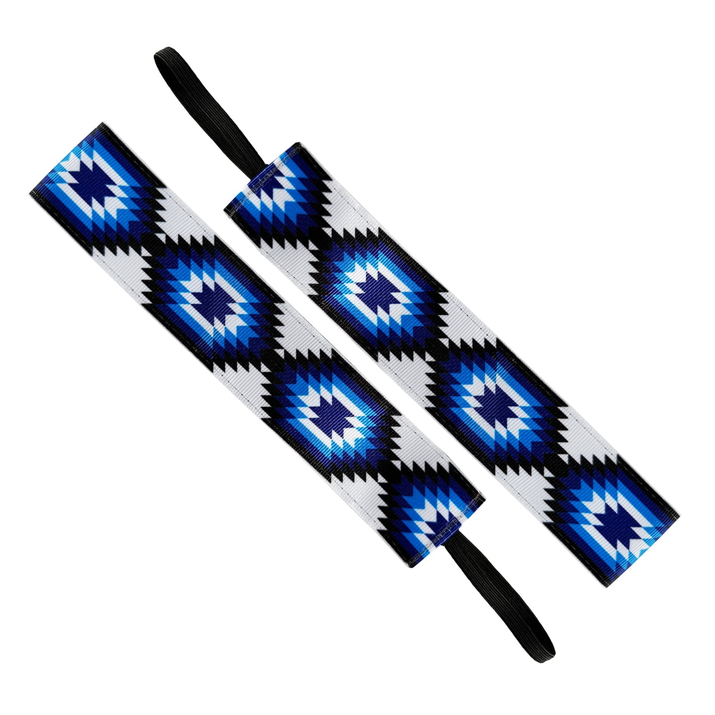 Desert Sapphire | White, Blue | 1.5 Inch Sweaty Bands Non Slip Headband