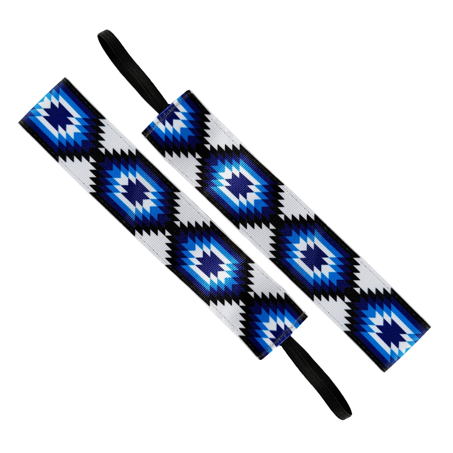 Desert Sapphire | White, Blue | 1.5 Inch Sweaty Bands Non Slip Headband
