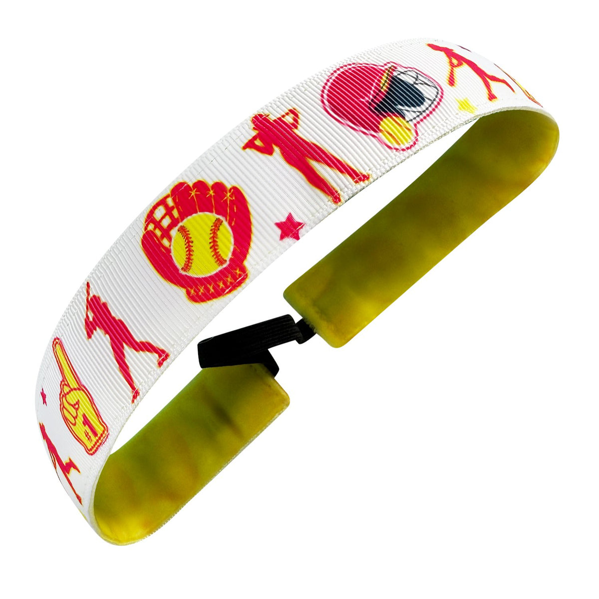 Diamond Darling Softball | White, Pink, Yellow | 1 Inch Sweaty Bands Non Slip Headband