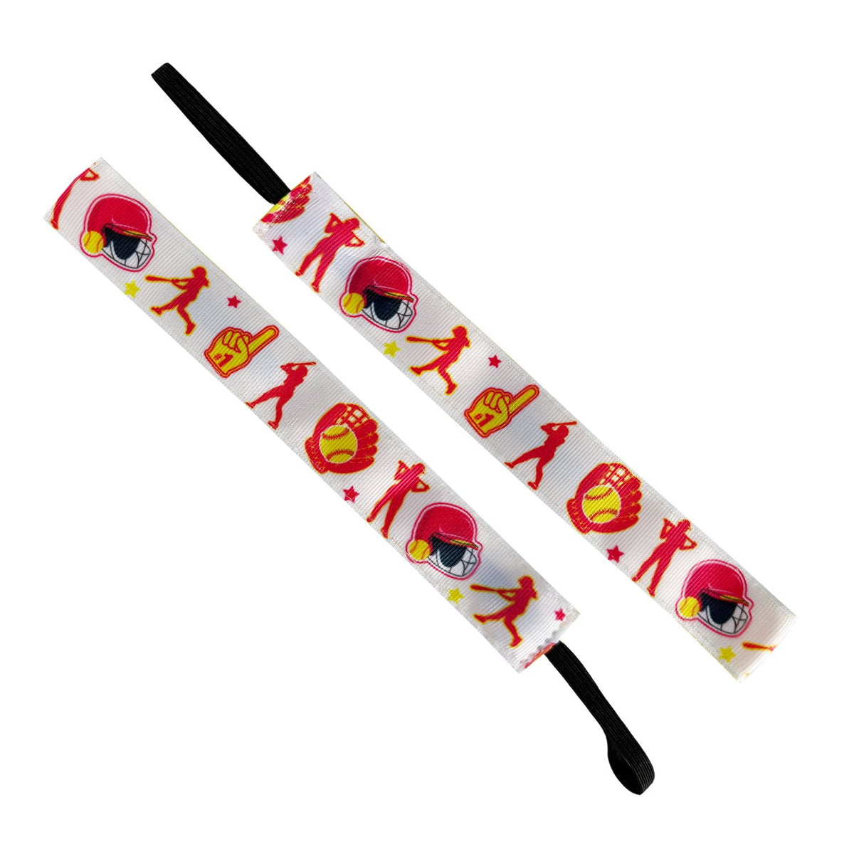 Diamond Darling Softball | White, Pink, Yellow | 1 Inch Sweaty Bands Non Slip Headband