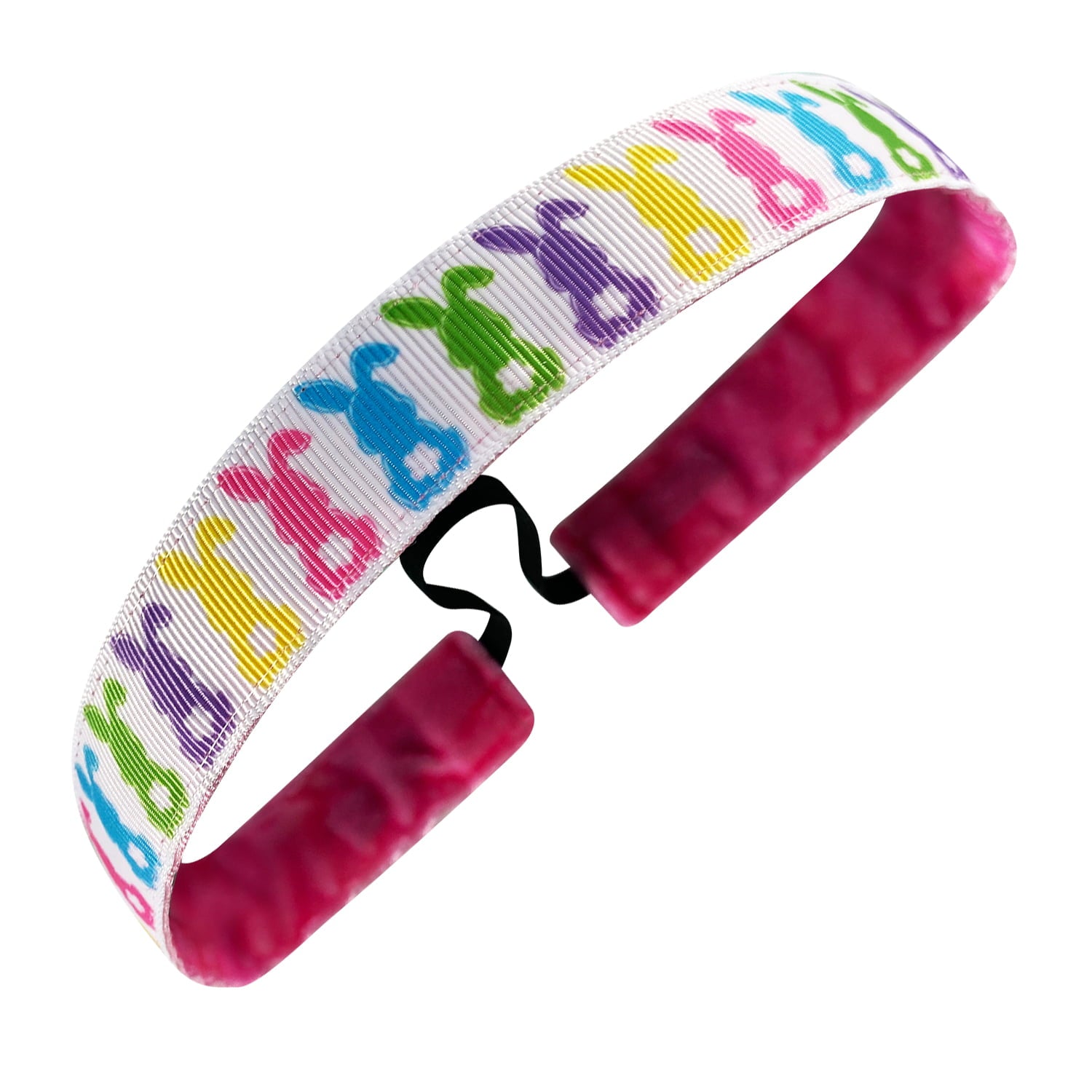 Easter | Hop To It | White, Multi | 1 Inch Sweaty Bands Non Slip Headband