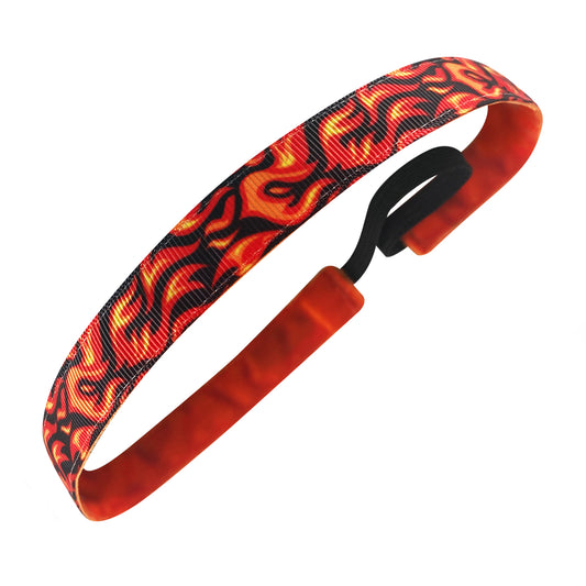 Feel the Burn | Black, Orange, Yellow | 5/8 Inch Sweaty Bands Non Slip Headband
