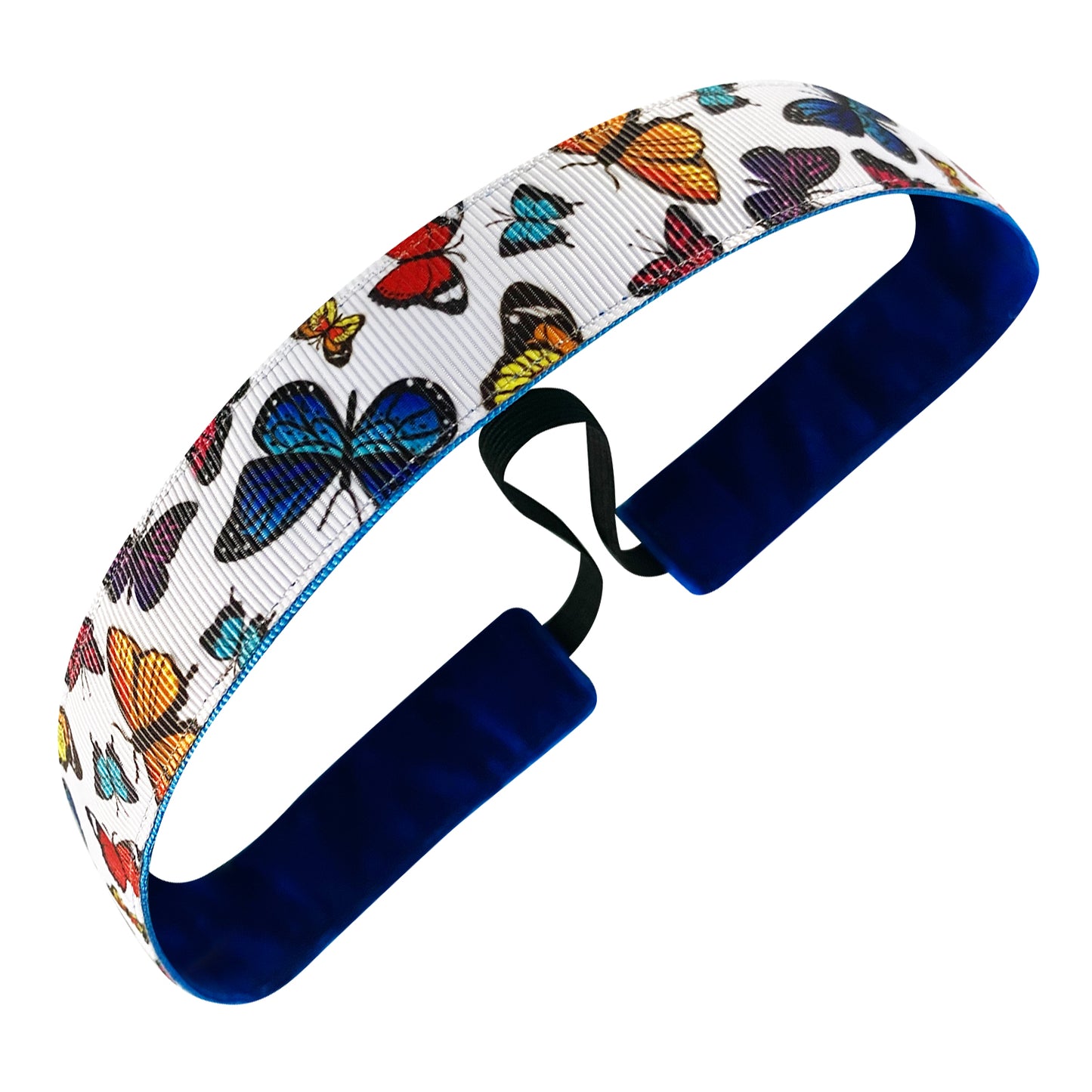 Float Like a Butterfly | White, Multi | 1 Inch Sweaty Bands Non Slip Headband