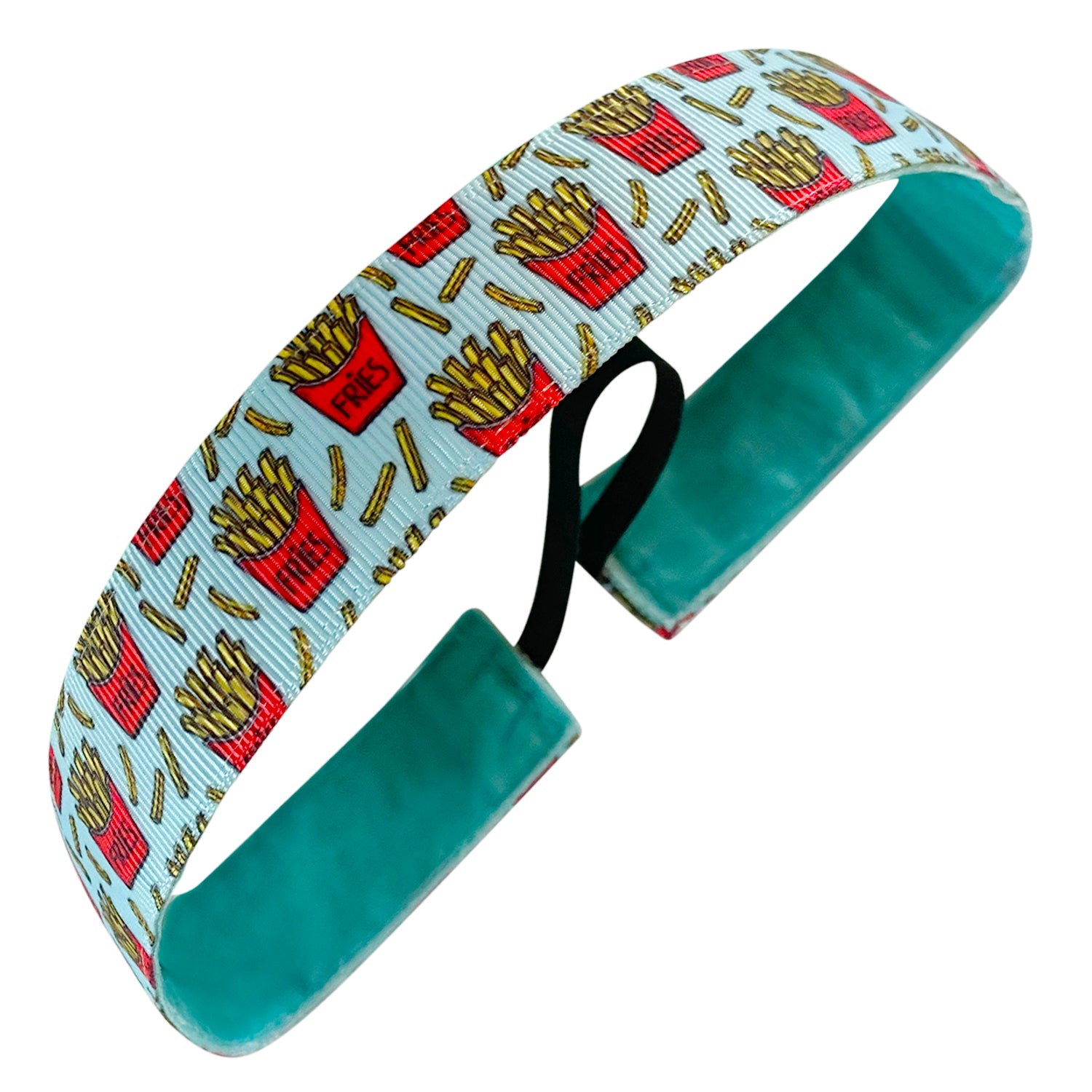 Fries Before Guys | Light Blue, Red | 1 Inch Sweaty Bands Non Slip Headband