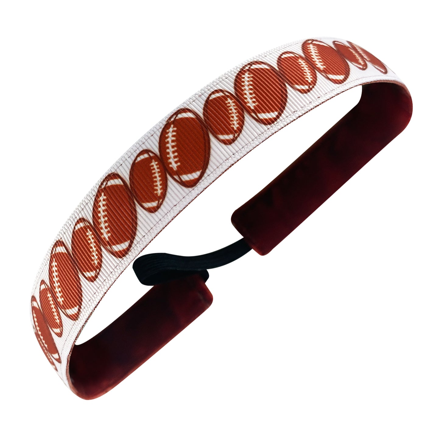 Game Day | White, Brown | 1 Inch Sweaty Bands Non Slip Headband