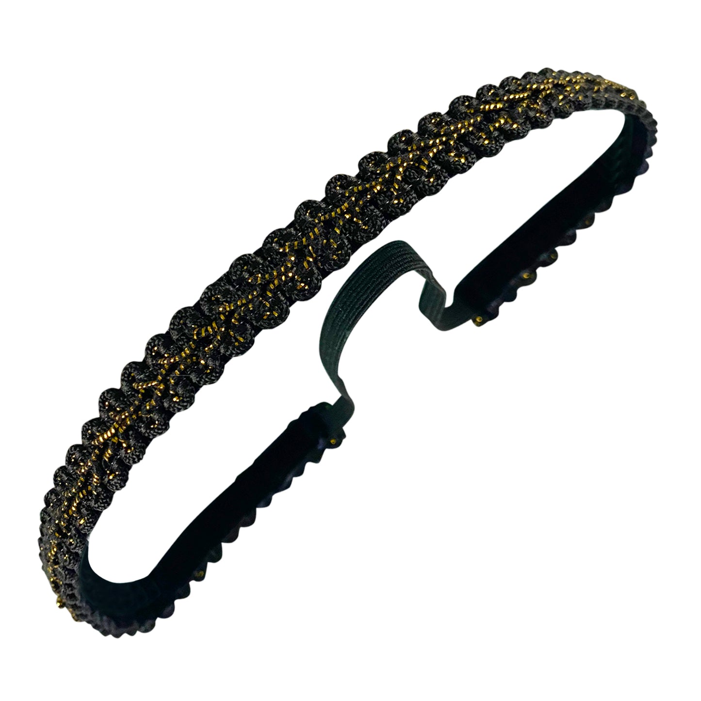 Gold Digger | Black, Gold |3/8 Inch Sweaty Bands Non Slip Headband