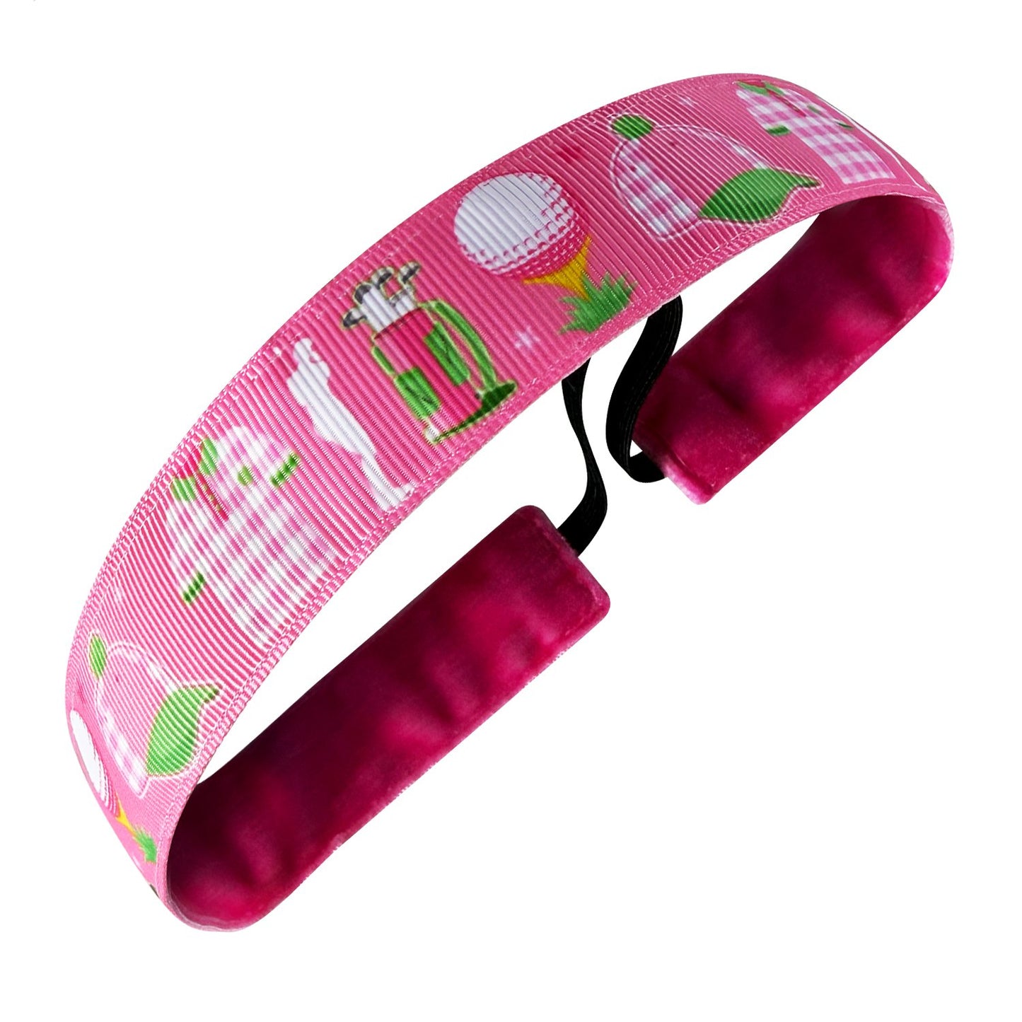 Golf Fairway Fashion | Pink, Multi | 1 Inch Sweaty Bands Non Slip Headband