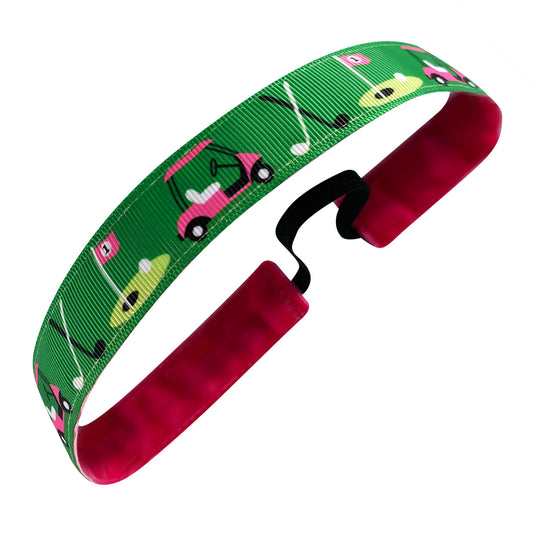 Golf Go for the Green | Green, Multi | 1 Inch Sweaty Bands Non Slip Headband