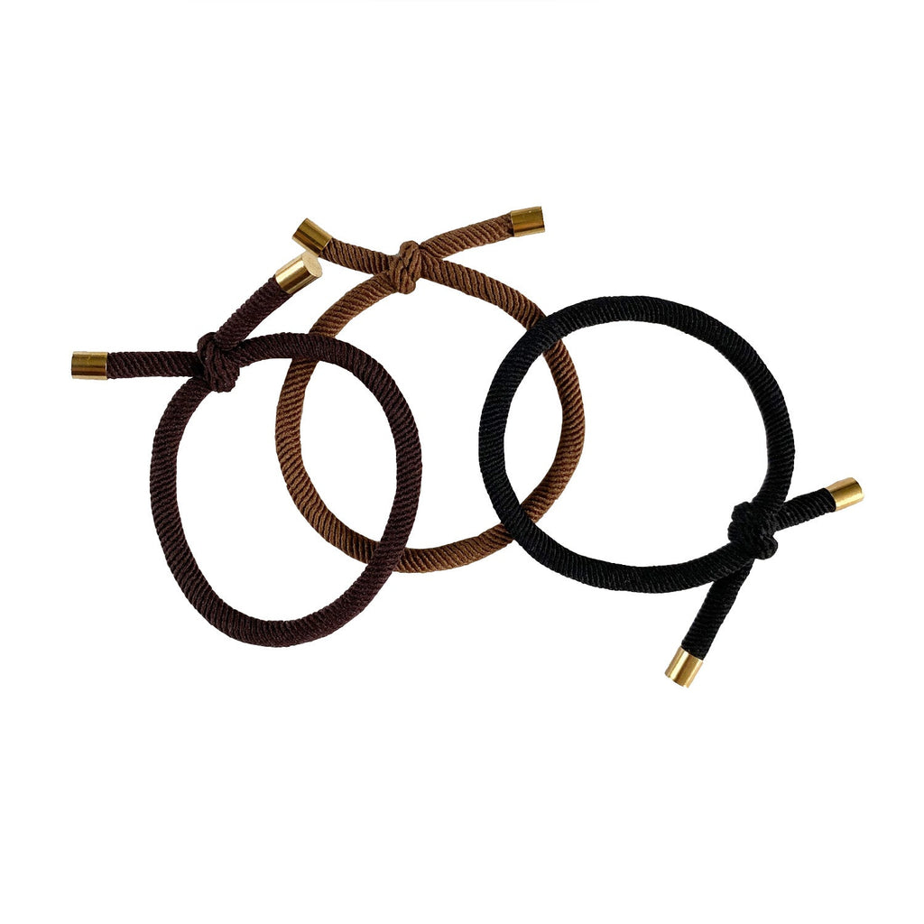 Hair Ties | Gold Knot | Assorted Colors display picture 3