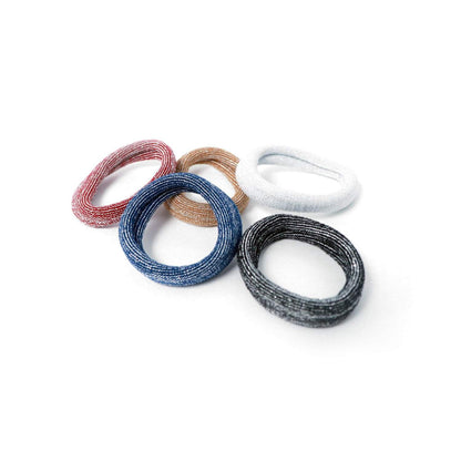 Hair Ties | Seamless Cotton | Metallic Glitter Sweaty Bands Non Slip Headband