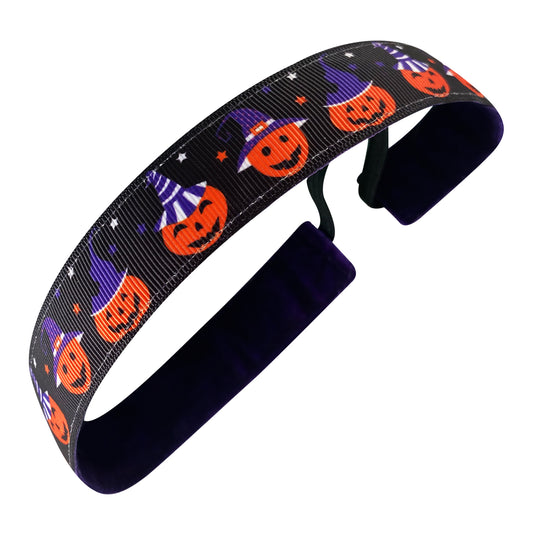 Halloween | Bibbidi Bobbadi Boo | Black, Purple, Orange | 1 Inch Sweaty Bands Non Slip Headband