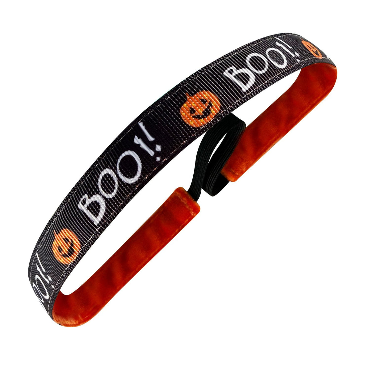 Halloween | Boo Crew | Black, White, Orange | 5/8 Inch Sweaty Bands Non Slip Headband