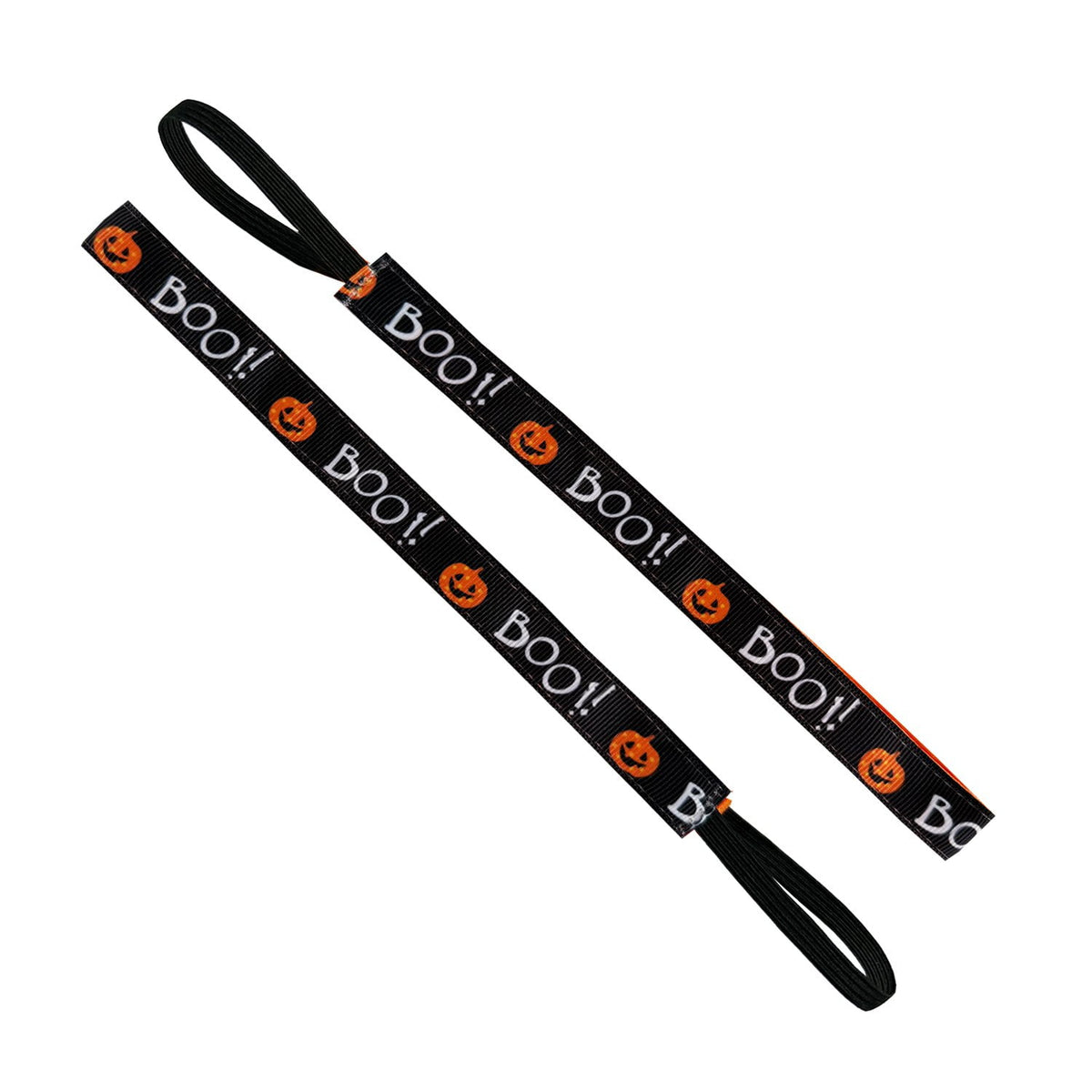 Halloween | Boo Crew | Black, White, Orange | 5/8 Inch Sweaty Bands Non Slip Headband