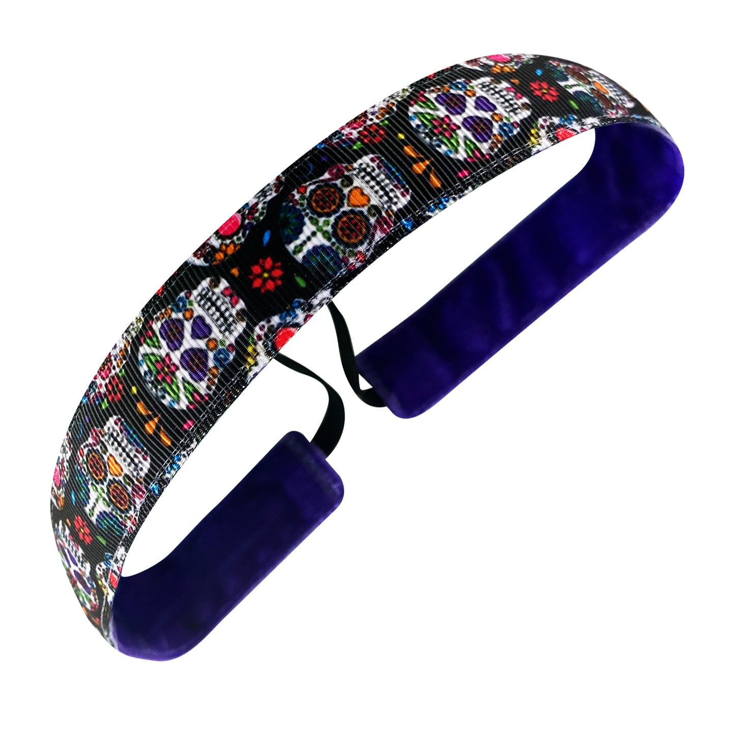 Halloween | Day of the Dead | Black, Multi | 1 Inch Sweaty Bands Non Slip Headband