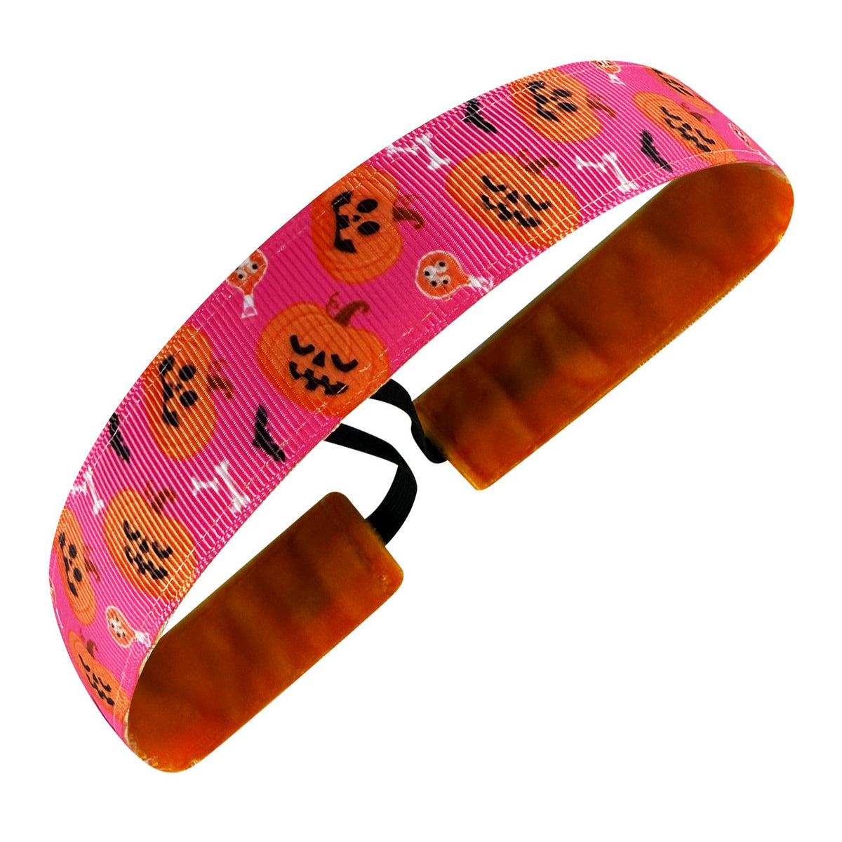 Halloween | Pumpkin Party | Pink, Orange | 1 Inch Sweaty Bands Non Slip Headband