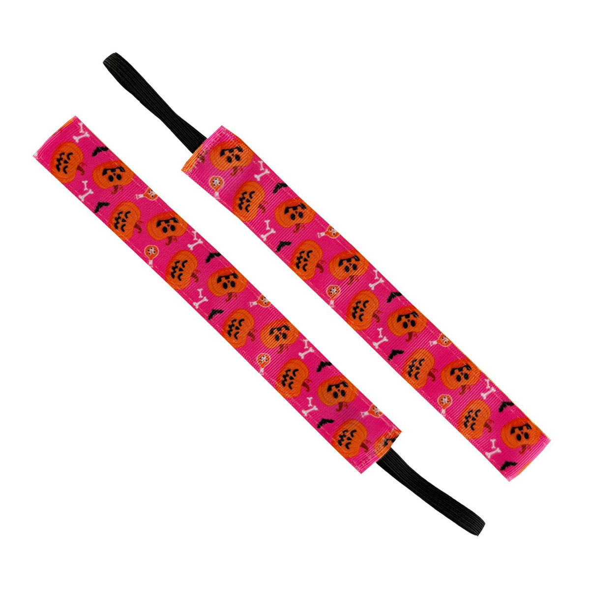 Halloween | Pumpkin Party | Pink, Orange | 1 Inch Sweaty Bands Non Slip Headband