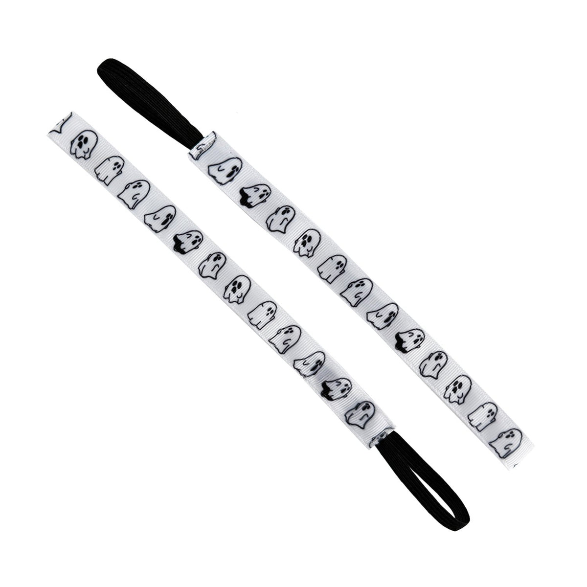 Halloween | Squad Ghouls | White, Black | 5/8 Inch Sweaty Bands Non Slip Headband