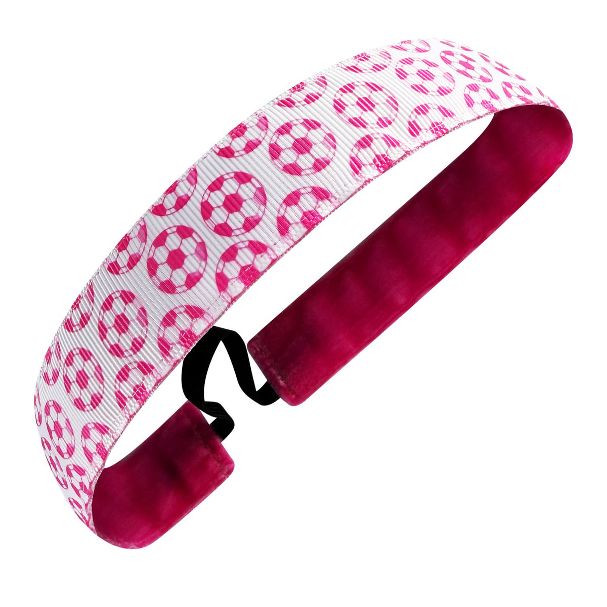 Having a Ball | White, Pink | 1 Inch Sweaty Bands Non Slip Headband