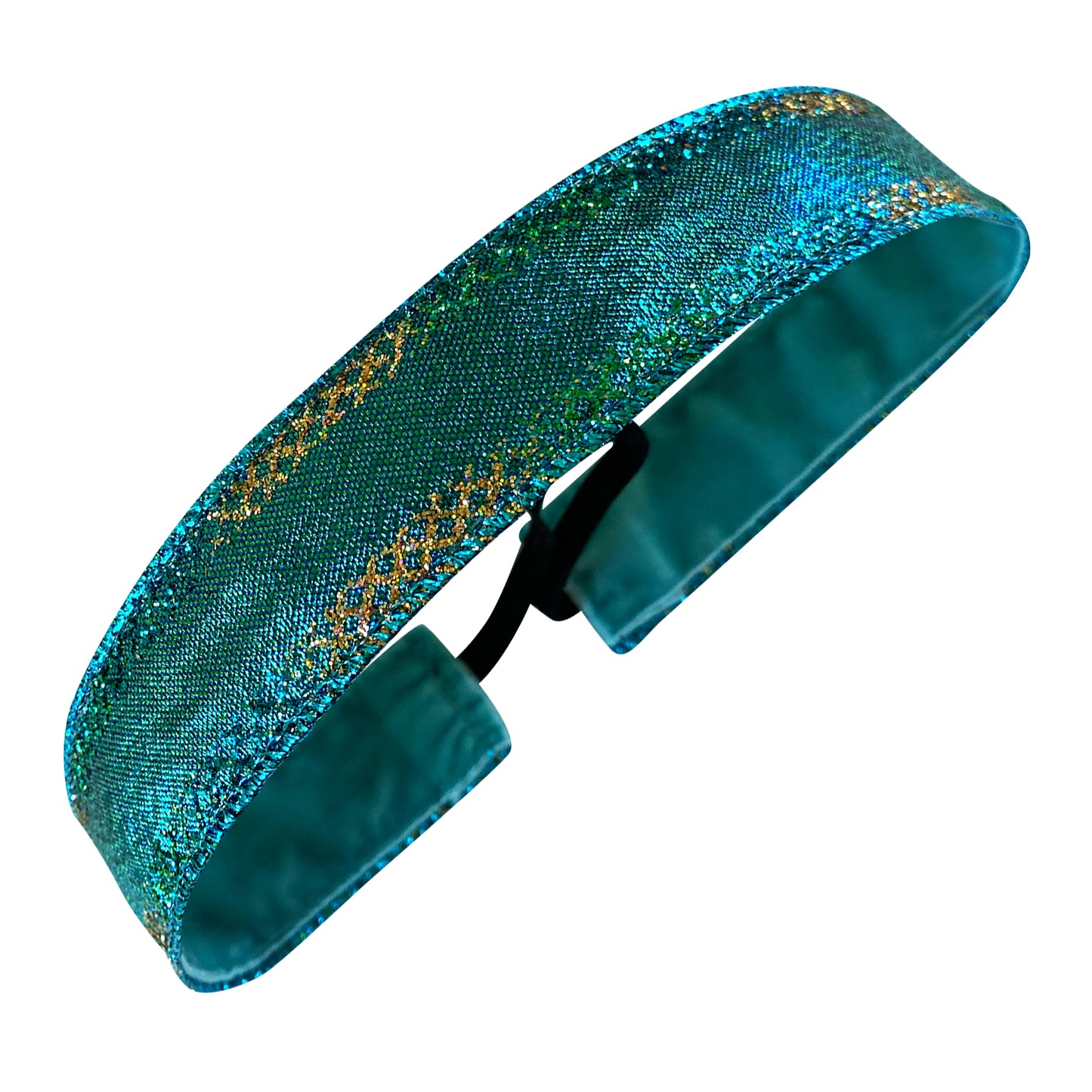 Holiday | Arabian Glimmer | Turquoise, Gold | 1 Inch Sweaty Bands Non Slip Headband