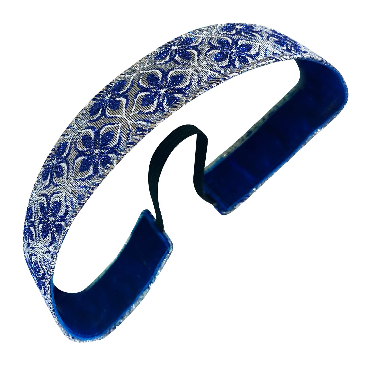 Holiday Arctic Chill | Silver, Blue | 1 Inch Sweaty Bands Non Slip Headband