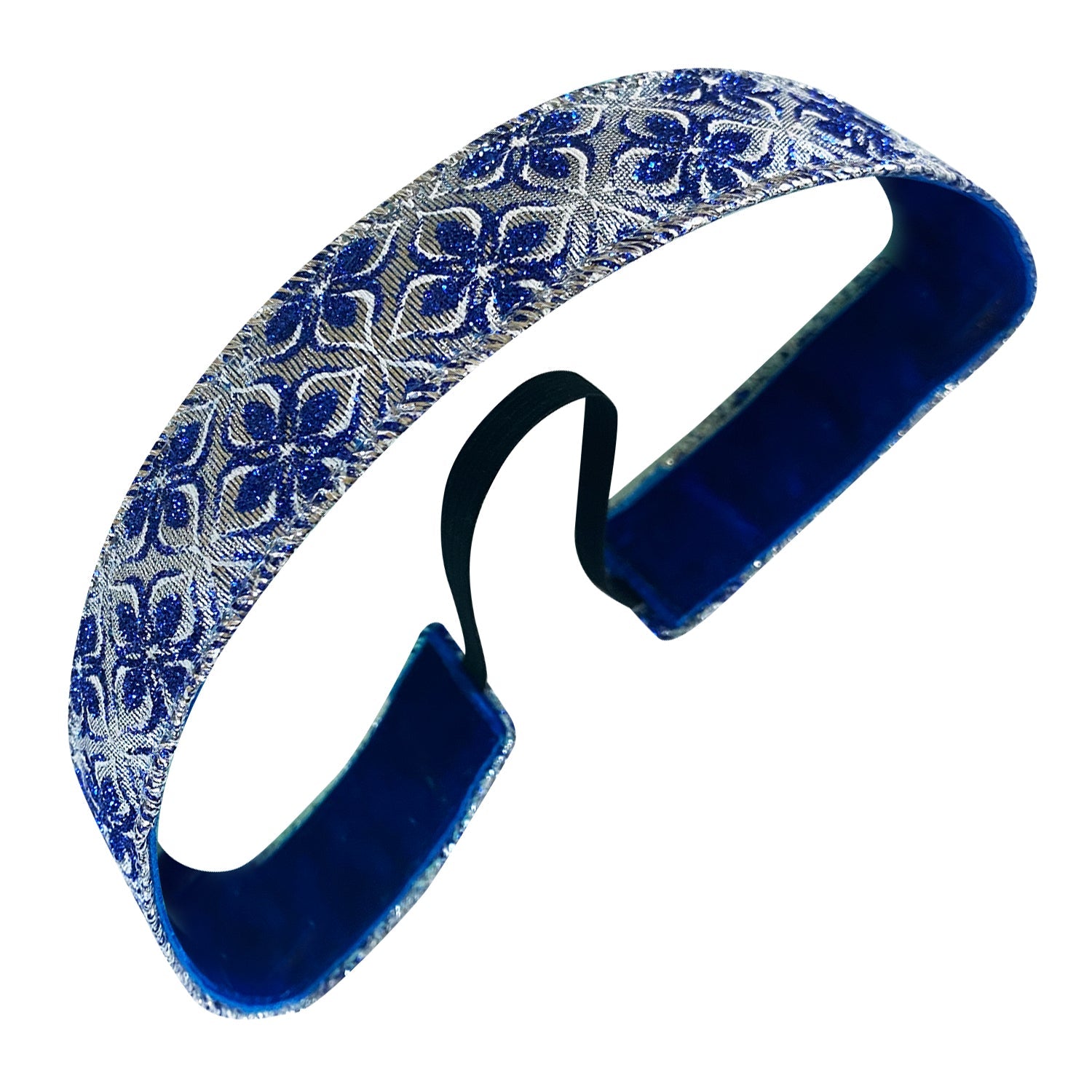 Holiday Arctic Chill | Silver, Blue | 1 Inch Sweaty Bands Non Slip Headband