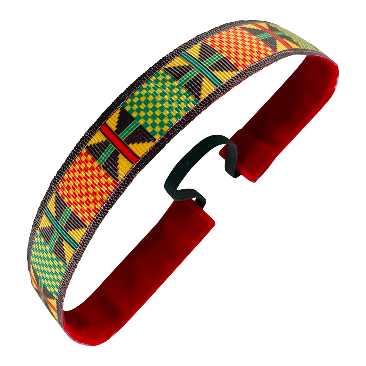 Holiday | Kwanzaa Color Burst | Black, Red, Yellow | 1 Inch Sweaty Bands Non Slip Headband