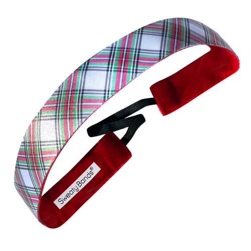 Holiday | Plaid About You | Red, Green | 1 Inch Sweaty Bands Non Slip Headband