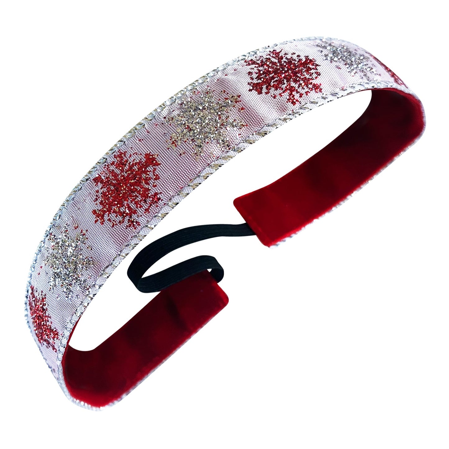 Holiday | Snowflake Sparkle | 1 Inch Sweaty Bands Non Slip Headband