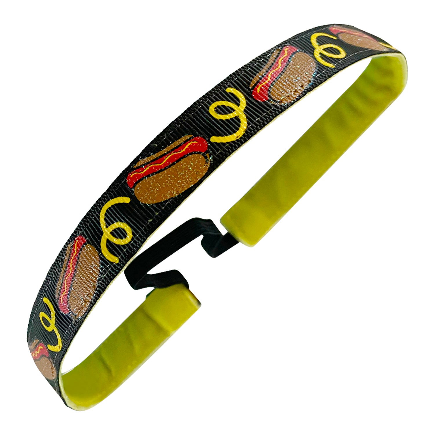 Hot Dog | Black, Multi | 5/8 Inch Sweaty Bands Non Slip Headband