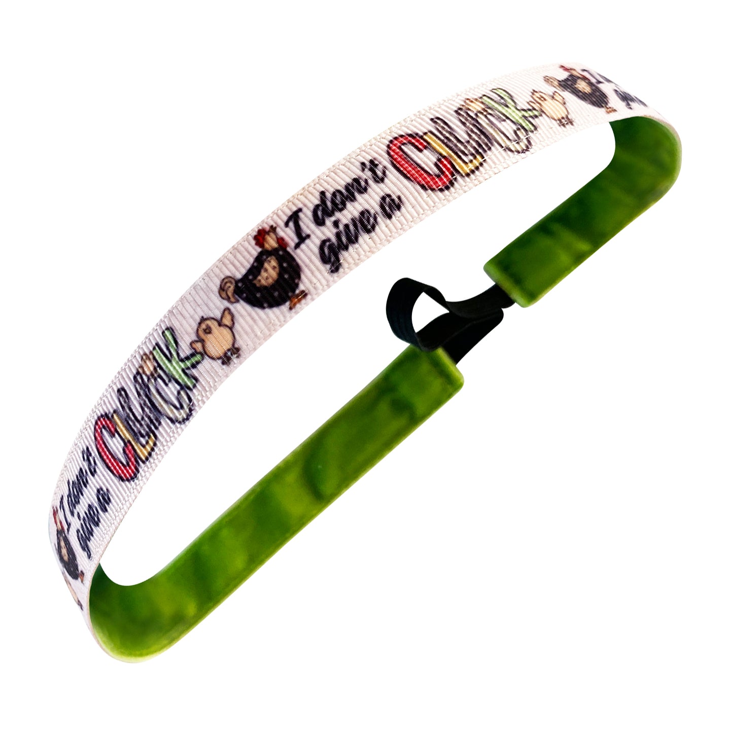 I Don't Give a Cluck | Tan, Multi | 5/8 Inch Sweaty Bands Non Slip Headband