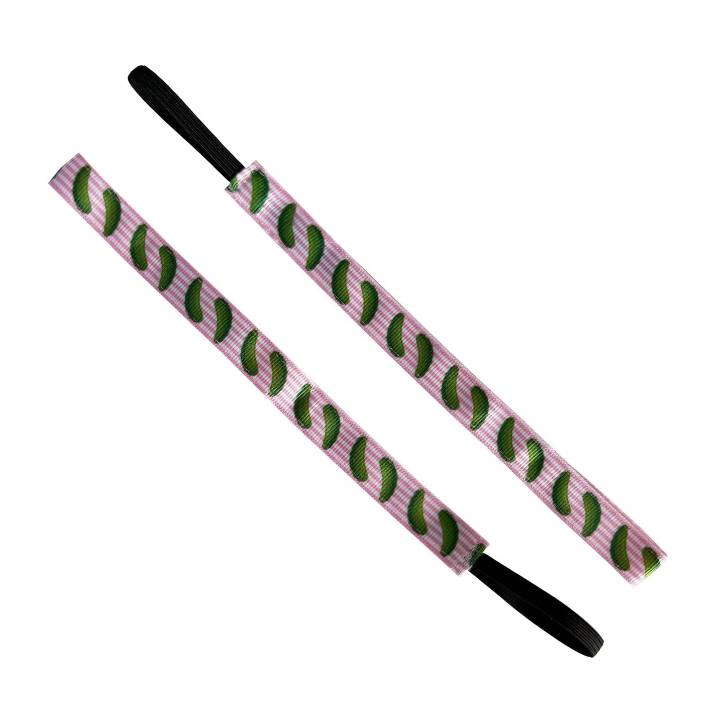 In a Pickle | Pink, Green | 5/8 Inch Sweaty Bands Non Slip Headband