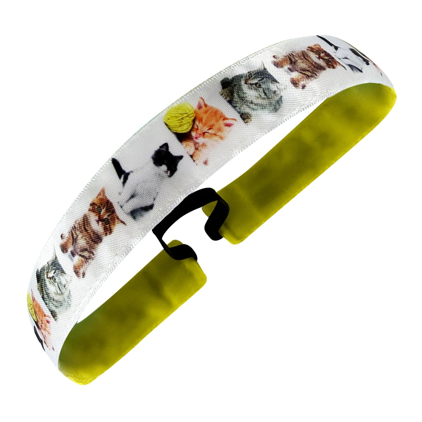 Kitten Around | White, Multi | 1 Inch Sweaty Bands Non Slip Headband