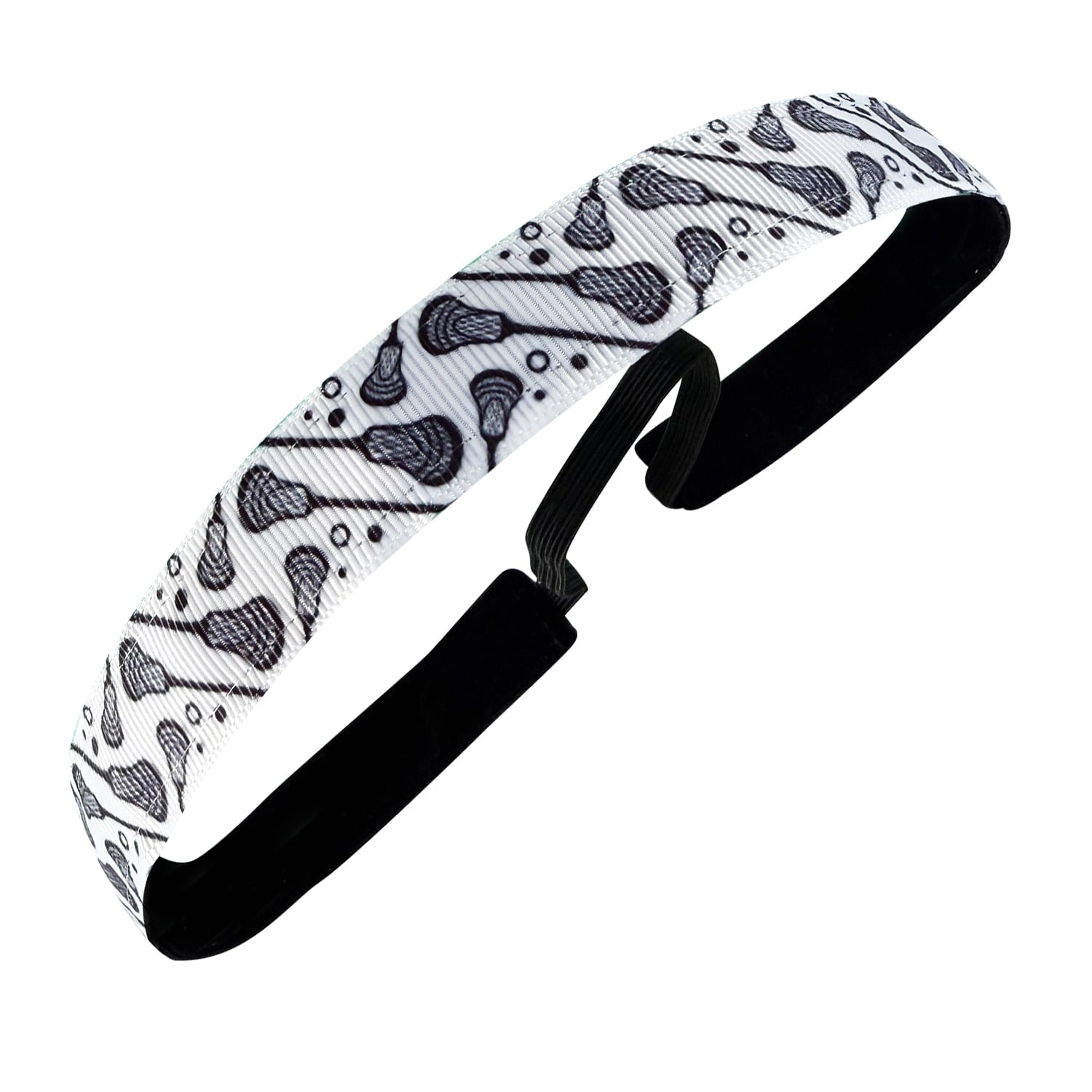 LAX to the MAX | White, Black |  3/4 Inch Sweaty Bands Non Slip Headband