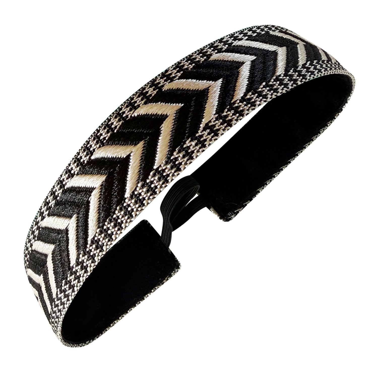 Lead the Way | Black, White | 1 Inch Sweaty Bands Non Slip Headband