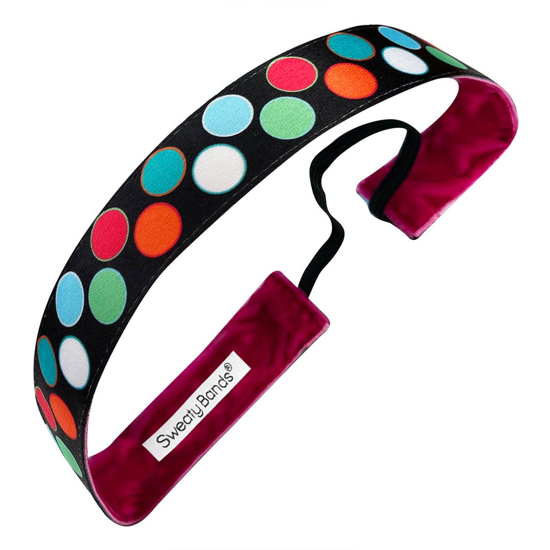 Let's Clown Around  | Black, Multi | 1 Inch Sweaty Bands Non Slip Headband