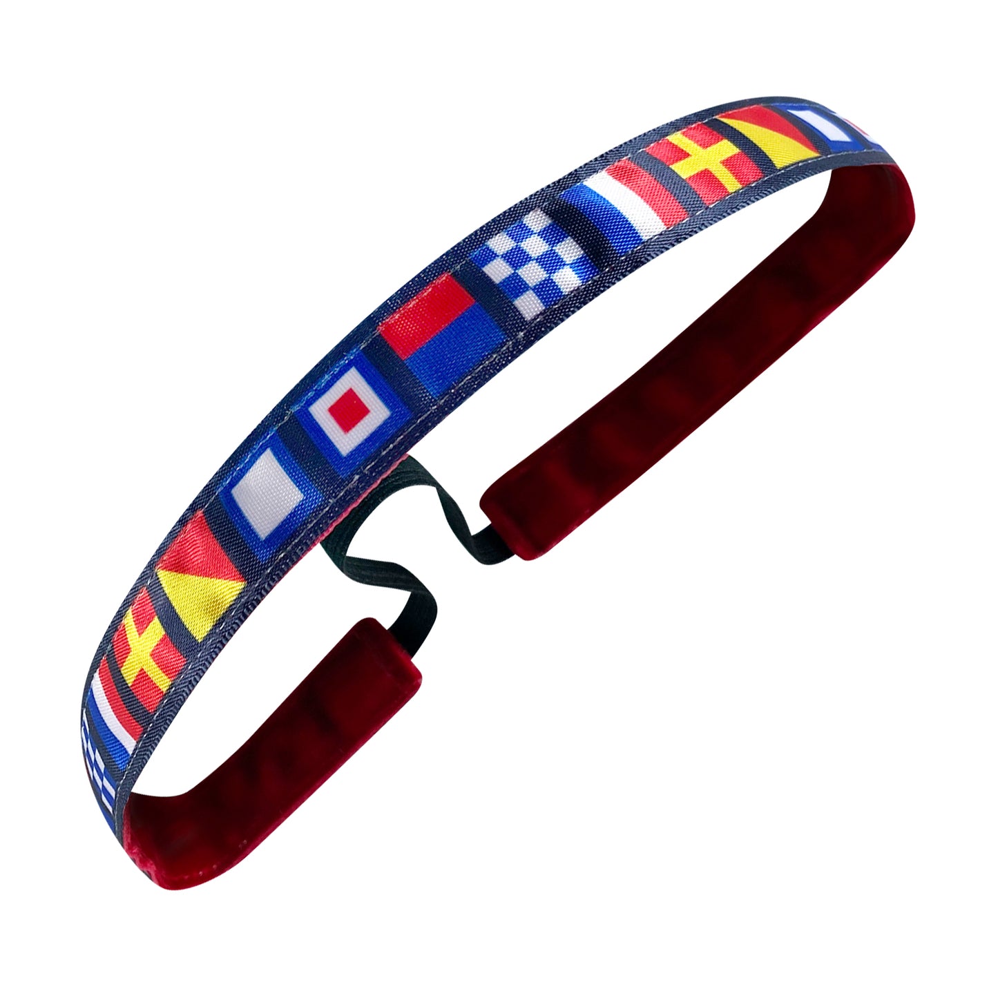 Nautical Flags | Blue, Multi | 5/8 Inch Sweaty Bands Non Slip Headband