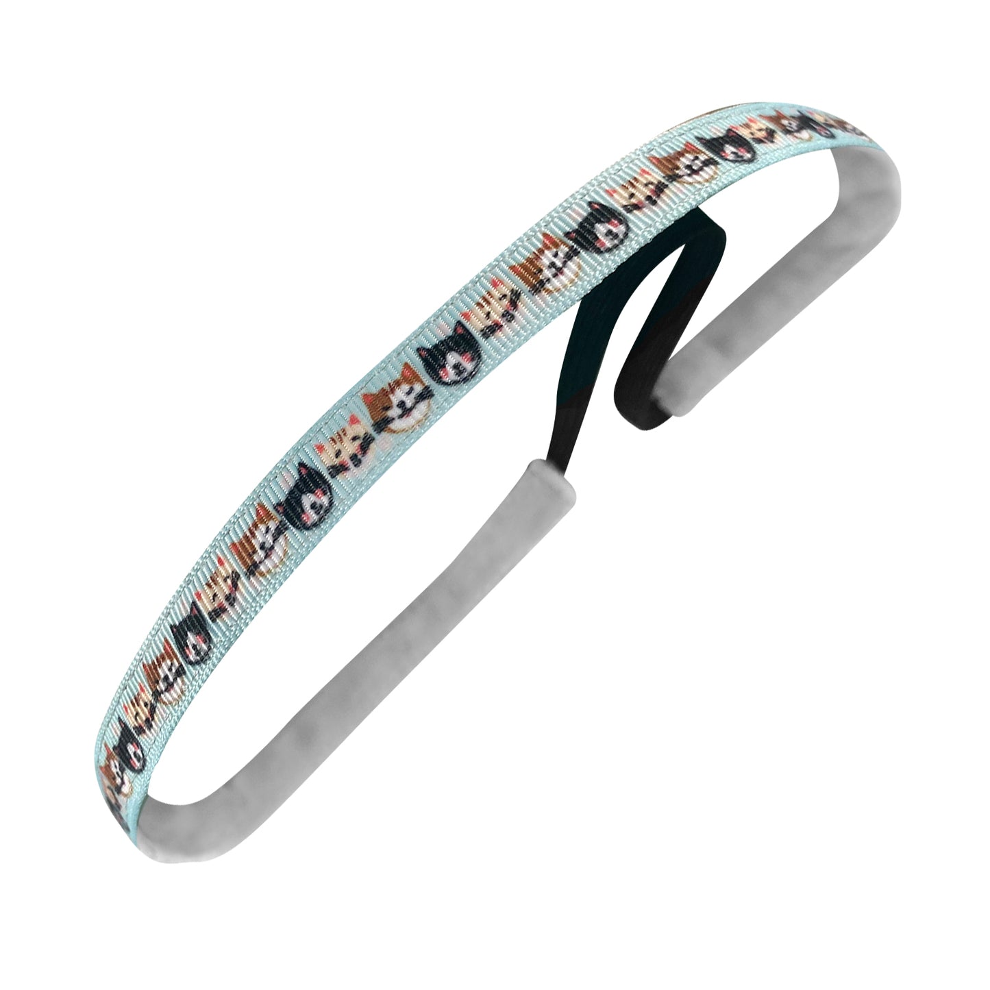On the Catwalk | Light Blue, Multi | 3/8 Inch Sweaty Bands Non Slip Headband