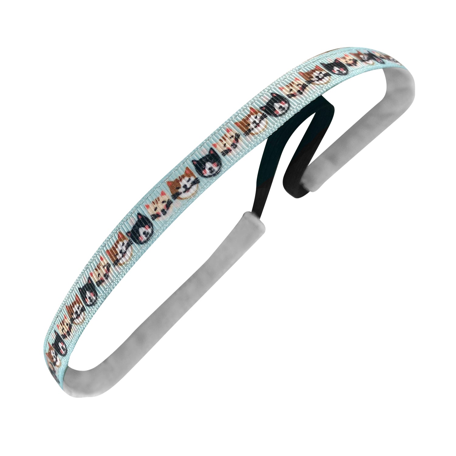 On the Catwalk | Light Blue, Multi | 3/8 Inch Sweaty Bands Non Slip Headband