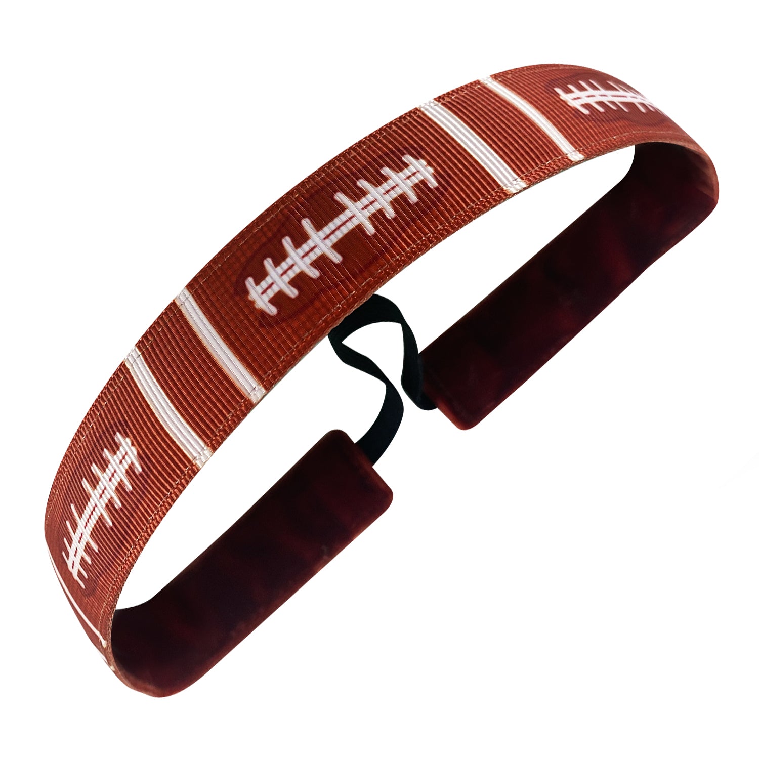 Pass the Pigskin | Brown, White | 1 Inch Sweaty Bands Non Slip Headband