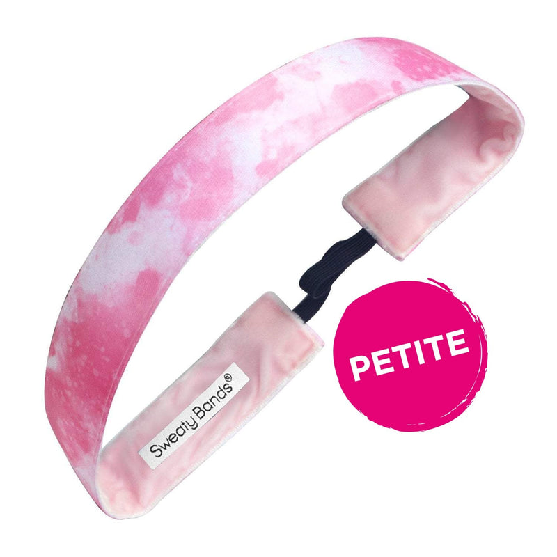 Petite | Bleach Dye | Pink | 1 Inch Sweaty Bands Non Slip Headband