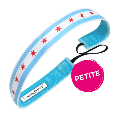 Petite | City Pride | Chicago Flag | Multi | 1 Inch Sweaty Bands Non Slip Headband