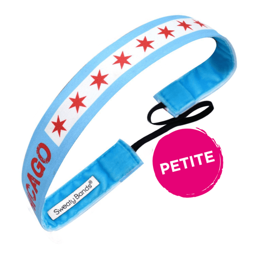 Petite | City Pride | Chicago Flag Vintage | Multi | 1 Inch Sweaty Bands Non Slip Headband