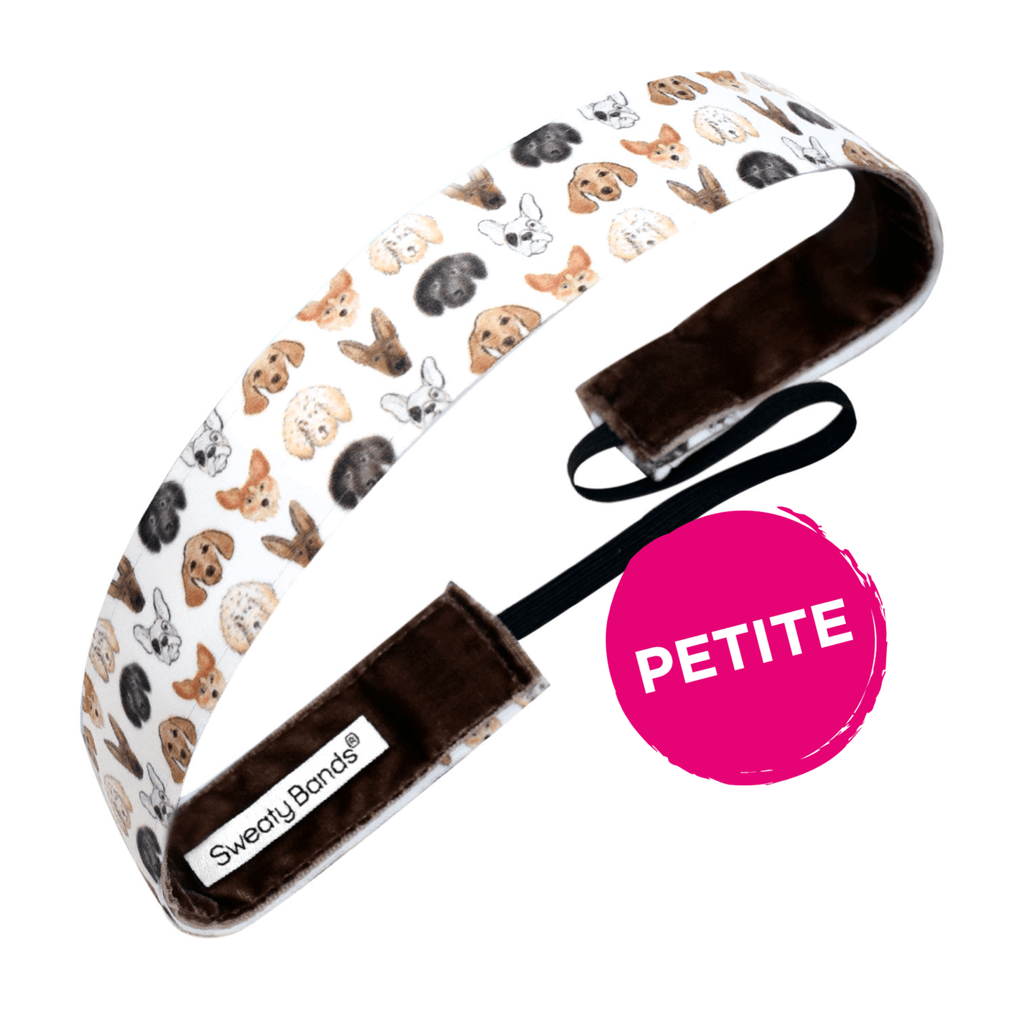 Petite | Dog Days | White, Multi | 1 Inch Sweaty Bands Non Slip Headband