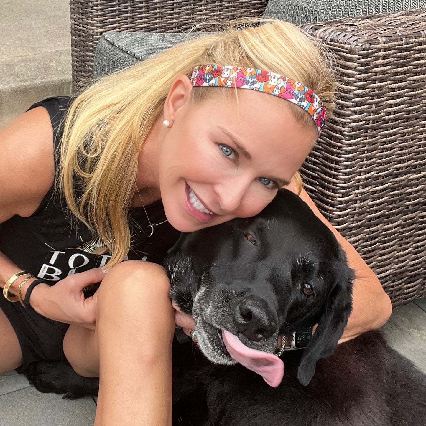 Petite | Dog Mom | Multi | 1 Inch Sweaty Bands Non Slip Headband