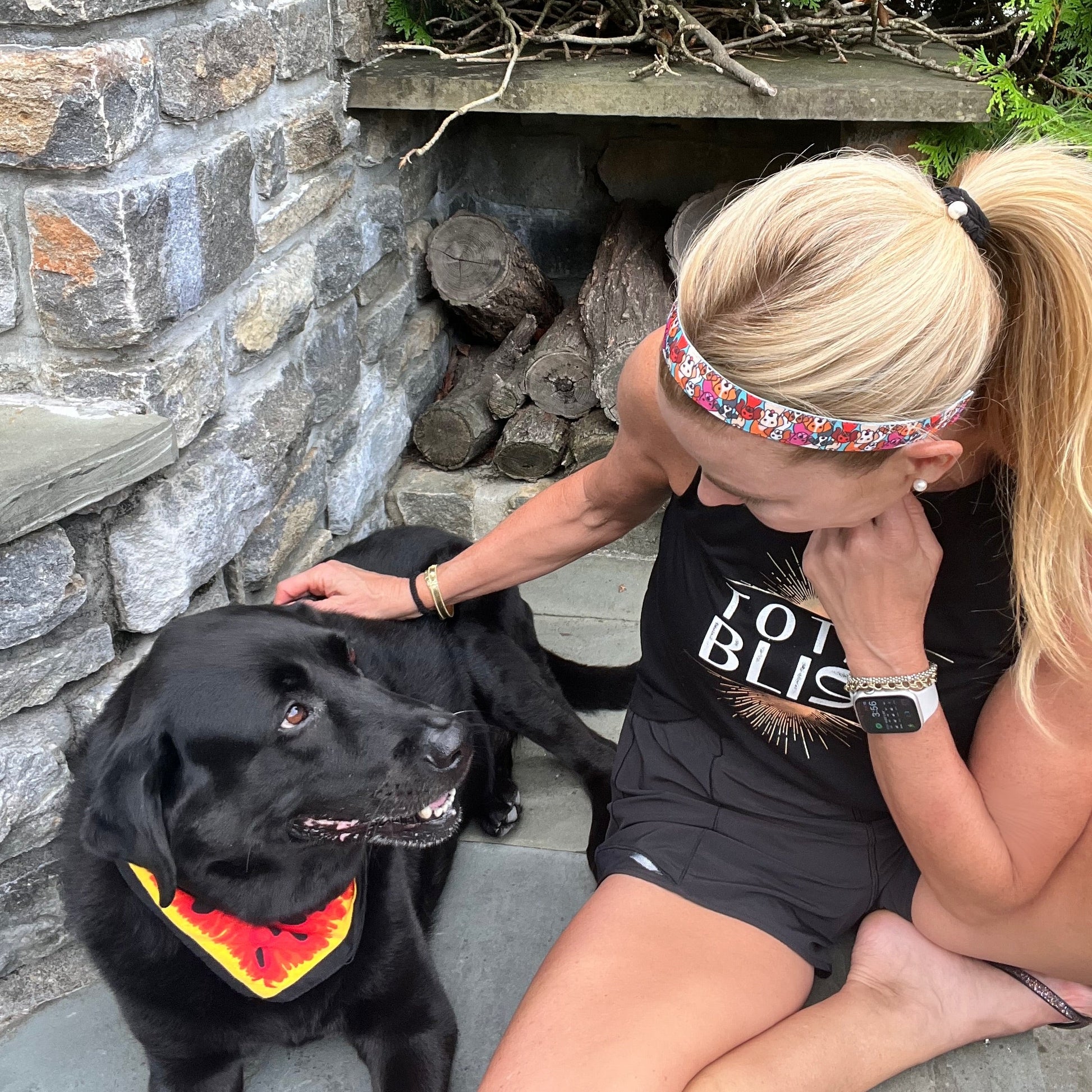 Petite | Dog Mom | Multi | 1 Inch Sweaty Bands Non Slip Headband