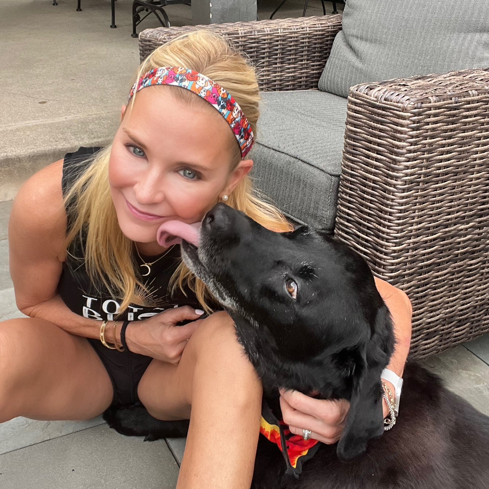 Petite | Dog Mom | Multi | 1 Inch Sweaty Bands Non Slip Headband