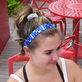 Petite | Go with the Flow | Blue | 1 Inch Sweaty Bands Non Slip Headband