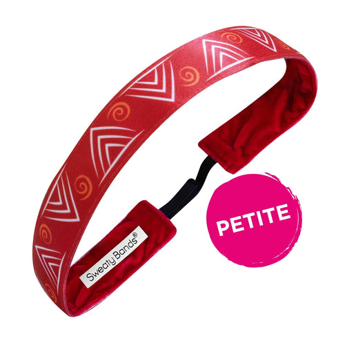 Petite | Island Vibes | Red, Orange | 1 Inch Sweaty Bands Non Slip Headband