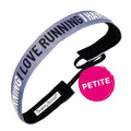 Petite | It's A Love Hate Thing | Black, Grey | 1 Inch Sweaty Bands Non Slip Headband